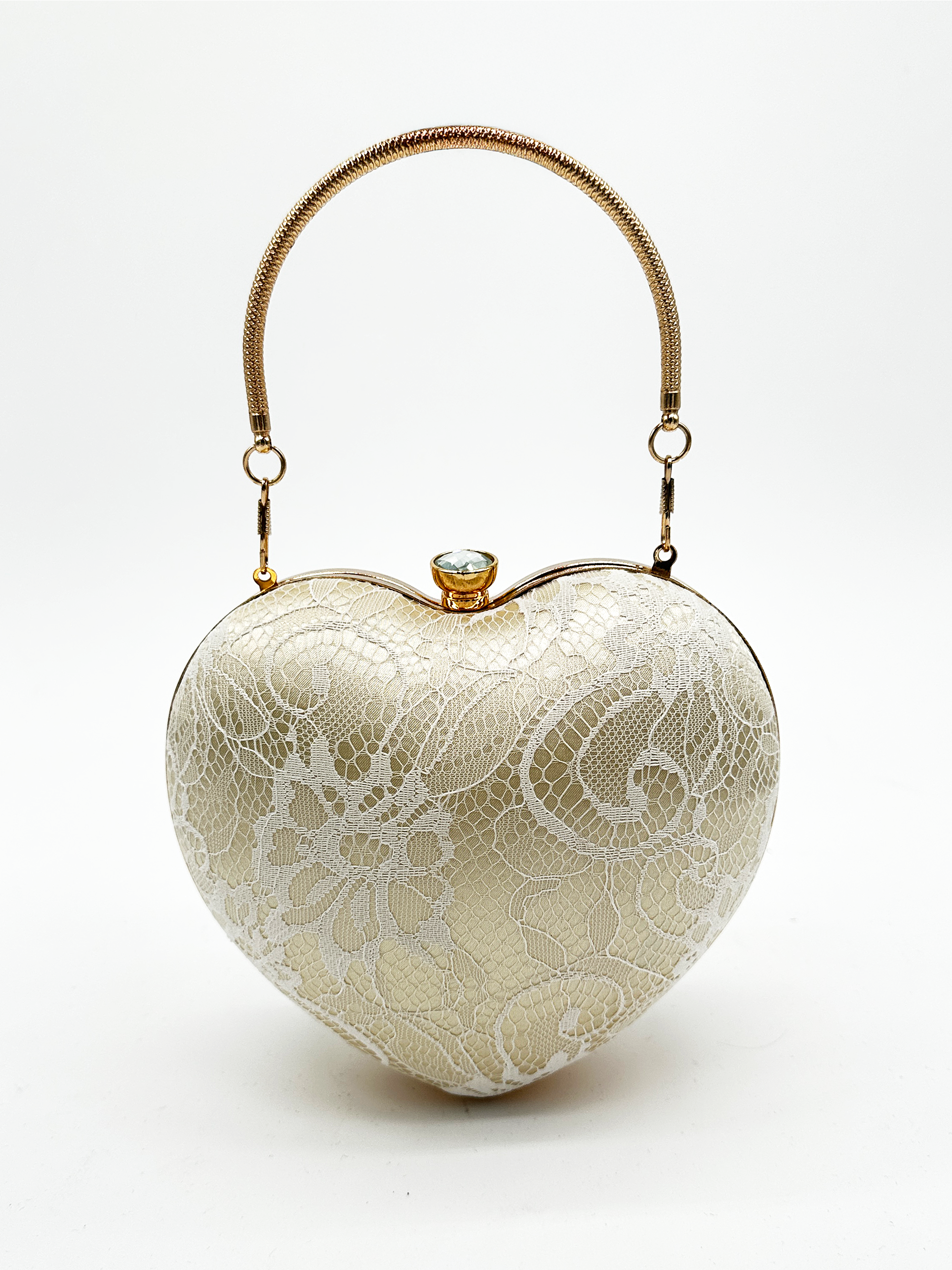 Champagne Laced Heart Handbag
