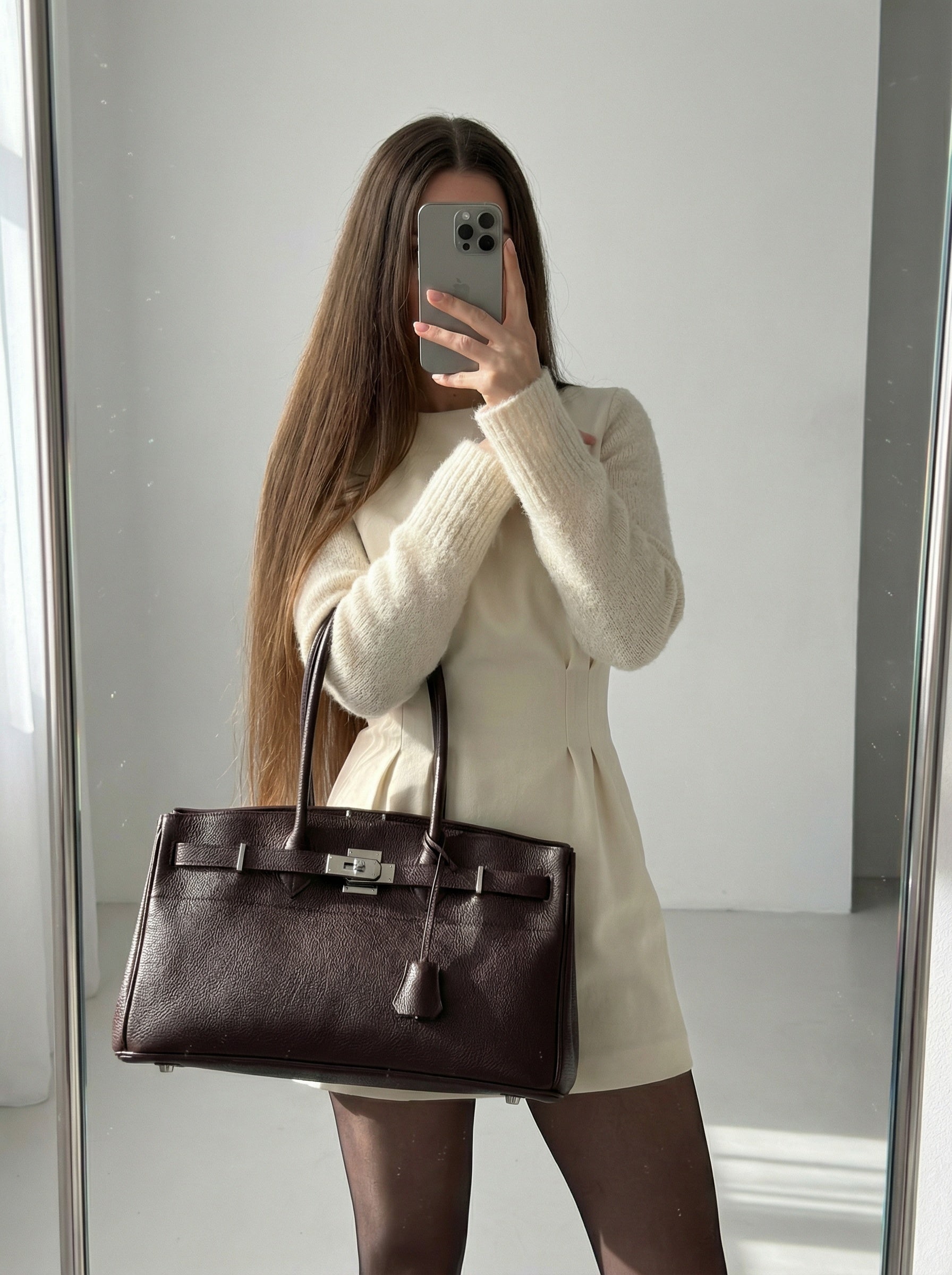 Monroe Expresso Brown Leather Shoulder Bag